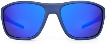Konlley Sport Polarized Sunglasses for Men and Women, UV Protection Sunglasses Running Fishing Cycling with Navy Frame Blue Lens