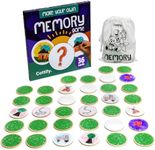 Create Your Own Memory Game 36pc Art & Craft Kit, Durable & Scratch-Resistant Blank Wooden Cards, Replacement Stickers, Matching Games for Toddlers 3-5 and Up, Blank Board Game