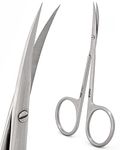 Maluk Professional Cuticle Scissors Curved Large SE-50/3 7/8 Inch (23 mm) Stainless Steel Manicure Pedicure Care Tools Nail Eyebrow Beard Moustache Eyelash Trimming Expert 50 Type 3