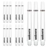 Unicorn Dart Shafts | Gripper 3 Value Pack | Durable Nylon | White | 15 Stems | Medium 44.2 mm