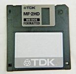 1 x Single Original-TDK 1.44MB MF-2HD FORMATTED FLOPPY DISKETTE MS-DOS 2-HD (4902030060602)