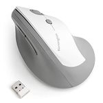 Kensington Pro Fit Ergo Vertical Wireless Mouse- Gray, White