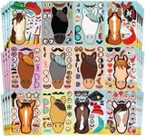 Aowplc 48 Pcs Make A Horse Sticker 