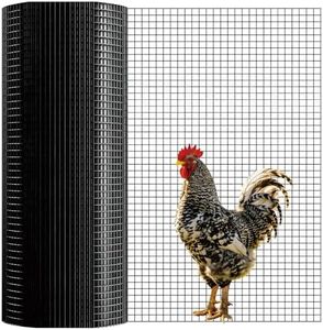 HMOLIKH Black Hardware Cloth, 36'' x 100' 1/2 inch,19 Gauge Square Welded Steel Wire Mesh for Chicken Coop, Rodent Proofing, Garden Barrier & Animal Control