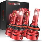 Torchbeam 9005/HB3 H11/H8/H9 Fog Bulbs Combo, 𝟒𝟒𝟎𝟎𝟎 𝐋𝐌 𝟔𝟎𝐖 𝟖𝟎𝟎% 𝐒𝐮𝐩𝐞𝐫𝐢𝐨𝐫 𝐁𝐫𝐢𝐠𝐡𝐭𝐧𝐞𝐬𝐬 9005 H11 Fog Light for ATVS, Fog Powersports Bulbs Pack of 2