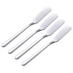 VANRA Cheese Spreader Knife Set 4-Piece Stainless Steel Butter Knife Small Sandwich Condiment Jam Bread Cream Canape Knives Spatula 6.5-inch