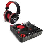 Numark PT01 Scratch Portable Turntable Bundle with Headphones for Mobile Scratch DJ, Outdoor Events