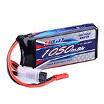 SIGP 2S Lipo Battery 7.4V 1050mAh 20C Soft Pack with JST Plug for RC Airplane Quadcopter Helicopter Drone FPV Racing Hobby