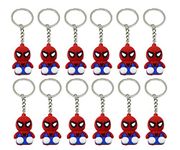 Asera Keyrings for kids Birthday Return Gifts Party favors Take away Gifts (Spiderman, 12)