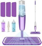 Microfibre Spray Mop for Floor Cleaning - MEXERRIS Wet Dry Kitchen Floor Cleaning Mop with 2x Refillable Bottles 360°Rotatable Hardwood Mop for Laminate Wood Tiles 3x Reusable Pads and 1 Scrubber