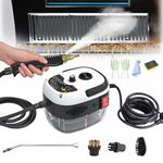 2500w Handheld High-Temperature Pressurized Steam Cleaner, Vapor Machine Car Cleaner with 3 Brushes,Portable Steam Cleaning Machine for Home Use Grout Tile Kitchen Grease Car Detailing Engine (W)