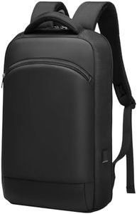 GYakeog Mochila Ordenador Portatil 15.6 Pulgadas Mochila Hombre Trabajo Impermeable Mochila Antirrobo Hombre con Puerto de Carga USB para Oficina Universidad Escuela Viajes Negocios-Negro