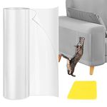 Cat Scratch Protector 11.8" x 118" Self-Adhesive Single Side Furniture Protectors from Cats Scratch, Cat Couch Scratch Protector, Transparent DIY Cutting Anti Scratch Furniture Protector