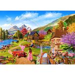 Jigsaw puzzles for adults 1000 piece jigsaw puzzles for adults Challenging Game, christmas puzzle （lake house）