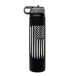 24oz USA Water Bottle - American Fl