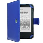 TECHGEAR Blue Kindle PU Leather Folio Case Cover With Magnetic Clasp made for Amazon Kindle eReaders 12th - 4th Generation (2024-2011) & Kindle Paperwhite with 6 inch Screen [Book Style]