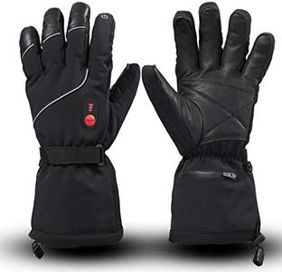 SAVIOR HEAT Heated Gloves, Unisex Rechargeable Battery Powered Electric Heating Glove for Winter Outdoor (Black S14, Large)