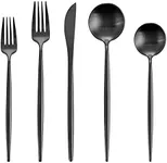 Matte Black Silverware Set, Oliviol