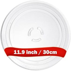 11.9 Inch Microwave Glass turntable 4393799 Fit for Whirl-pool Kenmore Kitchen-aid Microwave Glass tray Plate Replaces 4393799, 4393751, 588305, 8206226, AP3130793, PS373741, EAP373741, PD00003202