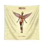 LCFhome Nirvanas Music Album Tapestry In Utero Poster Flag (3x3feet, Polyster,HD Printing) for Dorm Bedroom with Brass Grommets