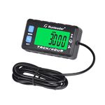 Runleader Digital Tach Hour Meter for Small Engine,Larger LCD Multi-Color Display, RPM Alert,Battery Replaceable,White&Red Backlight Display,Used on Lawn Mower Generator Outboard Motor ATV Snowmobile
