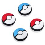 PALPOW Thumb Grip Set Joystick Cap Compatible with Switch/Switch OLED Console, Silicone Analog Stick Cap for Switch Lite - Red+Blue, 2 Pairs(4pcs)