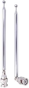 Fancasee (2 Pack) BNC Radio Antenna with BNC Male Plug Jack Connector Adapter Telescopic Stainless Steel HF VHF UHF BNC Antenna for Portable Mobile Handheld Radio Scanner Police Scanner Receiver