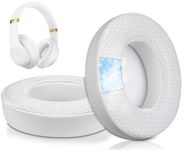 SoloWIT Replacement Ear Pads Cushions for Beats Studio 2 & Studio 3 Wired & Wireless Headphones, Earpads with High-Density Noise Isolation Foam - Studio CG White