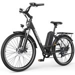 Funhang Electric Bike for Adults, 1000W Peak Ebike, 50Miles City Cruiser Ebikes, 26" Step Thru Electric Bicycle with 48V Removable Battery, Adjustable Stem, Rear Rack,7 Speed, UL2849 Certified
