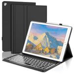 FOGARI Keyboard Case for iPad Pro 12.9 2017 | Keyboard Case for iPad Pro 12.9 2015 | 7 Color Backlit Wireless Keyboard for iPad Pro 12.9 2nd/1st Generation - Black