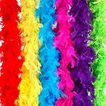 Coceca 6pcs 6.6ft Colorful Feather 