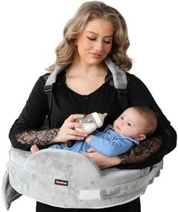 Dual-Use Nursing Pillow - Springy Memory Foam for Enhanced Support & Comfort, Large Breastfeeding Pillow - Safety Fence, Adjustable Waist belt and Support Backrest, Removable Cover with Pocket