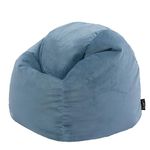 icon Aurora Kids Bean Bag, Mineral Blue, Velvet Bean Bag for Kids, Bean Bag with Filling Included, Childrens Chair for Bedroom, Playroom, Living Room