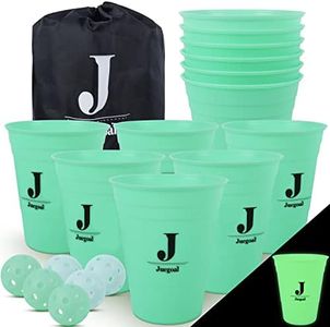 Juegoal Giant Outdoor Game, Yard Game Toss Game Set with Durable Buckets and Balls, Throwing Game for Beach, Camping, Lawn, Tailgating and Backyard