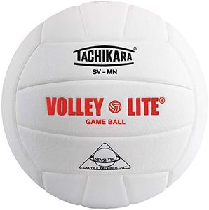 Tachikara SV-MN Volley-Lite Volleyball with Sensi-Tech Cover, Regulation Size but Lighter (White)