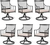 PHI VILLA Swivel Chairs Set of 6 Pa