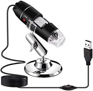 R A Products Digital Microscope,50X-1000X Handheld Digital Zoom Microscope Endoscope Magnifier HD 2MP 8 LED for Android and iOS Smartphone, iPhone, Samsung, iPad, Tablet, Windows Mac PC