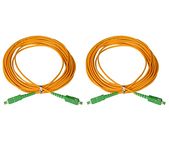 OVG Fiber Optical Patch Cord Pack Of 2 Imported SC/APC-SC/APC 5 MTR SM 3mm Yellow