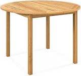 Tangkula Round Outdoor Dining Table