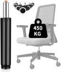 FAOKZE Gas Spring, Gas Lift Office Chair, Replacement Gas Spring Cylinder Gas Spring, 310 mm - 455 mm Office Chair, Gas Spring 450 kg, with 5 Office Chair Wheels, for Office Chair Swivel Chair Gaming