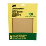 3M Sandpaper Aluminum Oxide, Fine, 9-Inch by 11-Inch