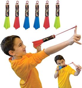 Pump Rocket Finger Flingers 3-Pack, Includes Total of 6 Rubberband Flying Foam Rockets