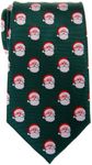 Retreez Christmas Santa Claus Woven Microfiber Men's Tie - Green