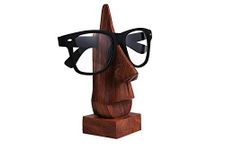 IndiaBigShop Spectacle Holder Wooden Eyeglass Spec Stand Holder with Unique Design Shape Display Stand Home Decor