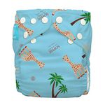 Diaper 2 Inserts Sophie La Girafe One Size, Hybrid AIO (Coco Blue)