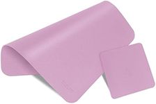 EAGZFFI Leather Mouse Pad,Non-Slip Mouse Pad, Equipped with Cup Mat,Integrated Non-Slip Gaming Mouse Pad with Non-Slip Brick Bottom for Laptop,Gamming,Office & Home,8Inchx11Inch, (Purple)