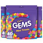 Cadbury Gems Chocolate Home Treats Pack, 126.4 Gram (Pack of 3)