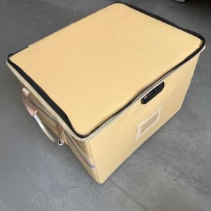Zynqur 6200°F Upgraded Fireproof Document Box, 60L with Lock-Khaki