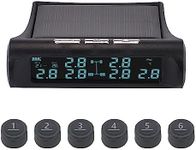 Sunydog 6 Wheel Solar Tyre Pressure Monitoring System,Solar Powered 6-Wheel Freight Vehicle Tire Pressure Monitor System for Truck, RV, Bus, Bulk Lorry