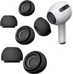 LIRAMARK Silicone Replacement Ear Tips for Apple AirPods Pro 2 & Airpods Pro | Anti-Slip Eartips | Fits in The Charging Case (All 3 Sizes inclued) (Small+Medium+Large Size, 3 Sets, 6Pc) (Black)